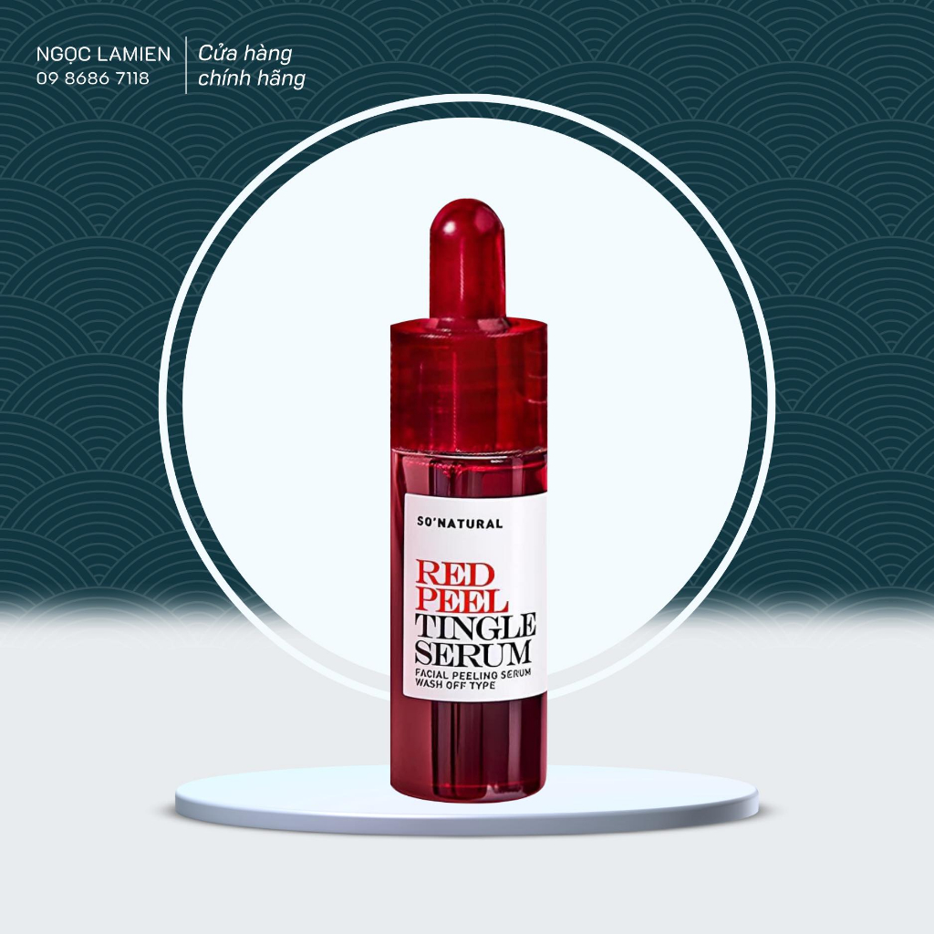 Tinh chất red peel của So Natural, peel da không bong tróc, tẩy da chết, thu nhỏ lỗ chân lông 11ml