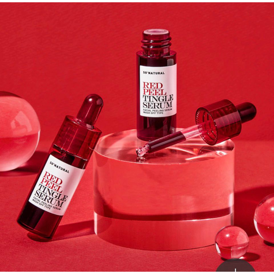Tinh chất red peel của So Natural, peel da không bong tróc, tẩy da chết, thu nhỏ lỗ chân lông 11ml