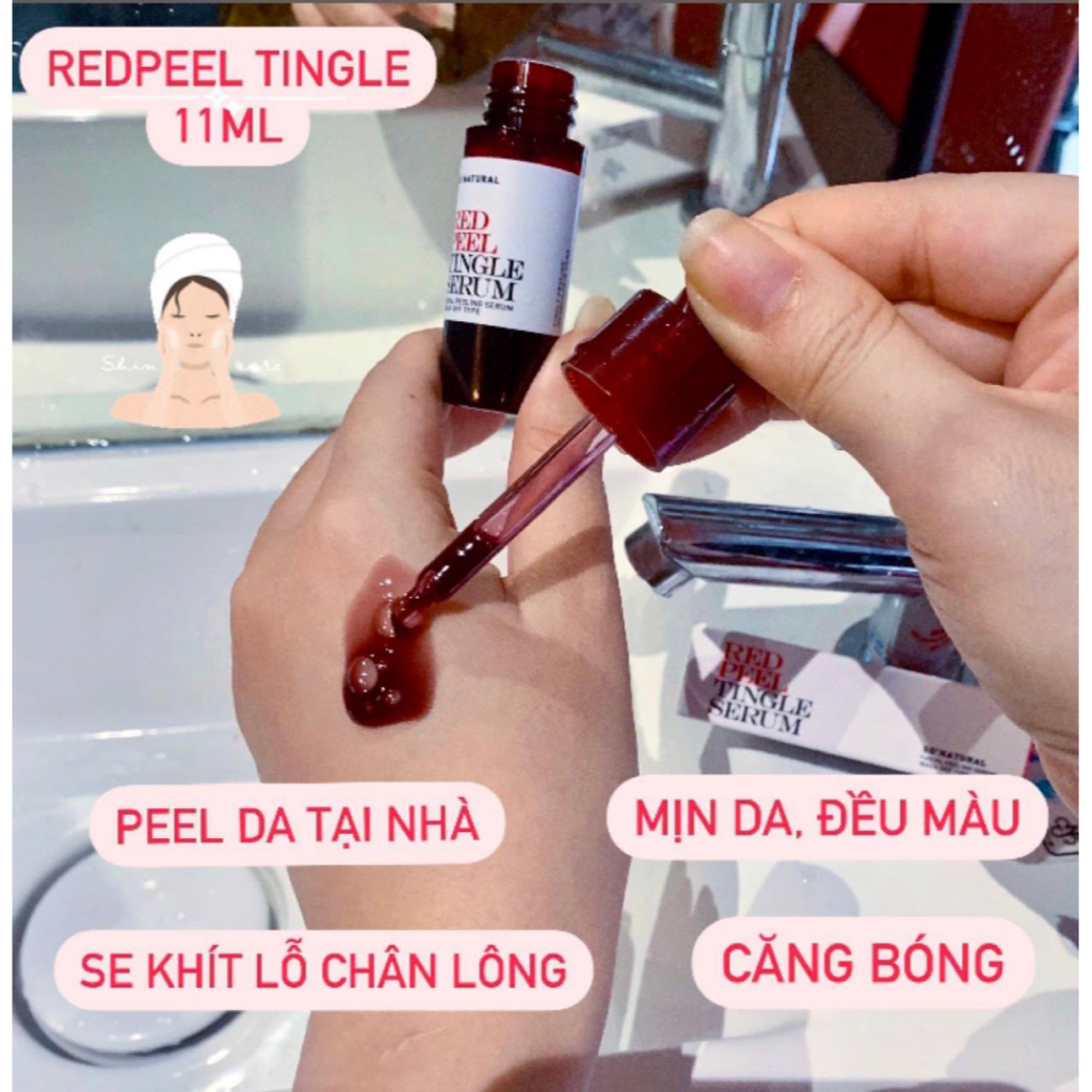 Tinh chất red peel của So Natural, peel da không bong tróc, tẩy da chết, thu nhỏ lỗ chân lông 11ml