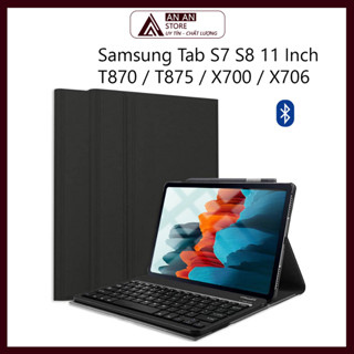 Bao Da Kèm Bàn Phím Cho Samsung Tab S7 S8 11 Inch T870 / T875 / X700 / X706 Bluetooth