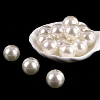 Túi 20 hạt giả ngọc trai có lỗ dùng trang trí phụ kiện handmade làm hoa túi ngọc