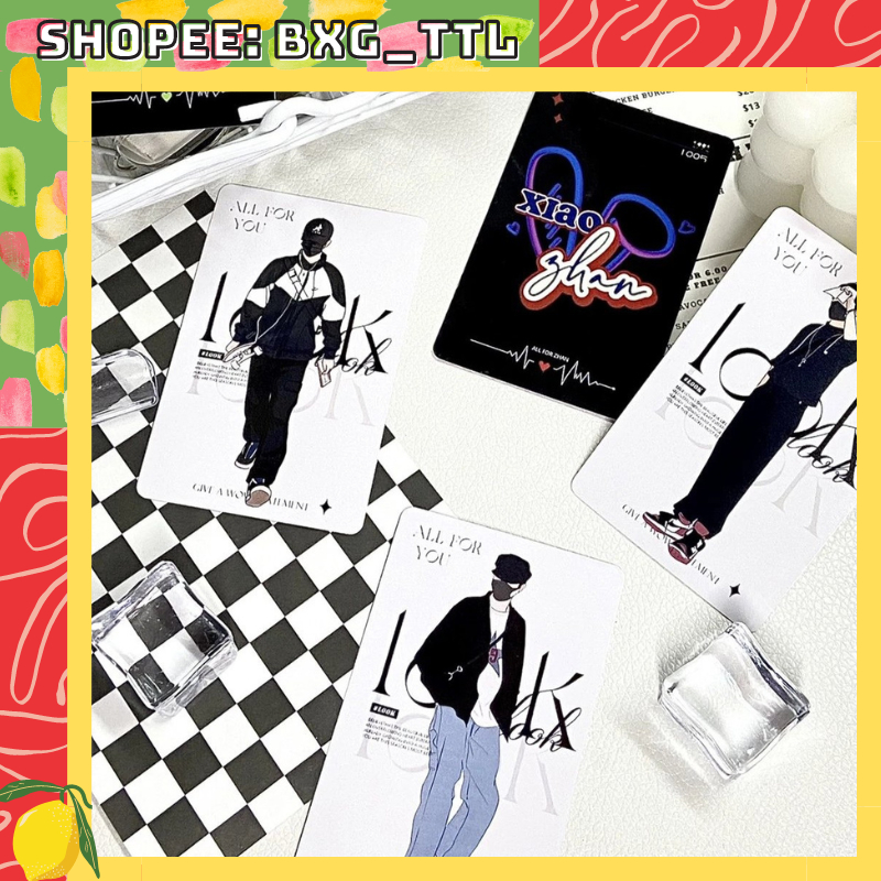 Card bo góc thời trang sân bay Tiêu Chiến, Vương Nhất Bác Trần Tình Lệnh - Card bo góc Xiao Zhan, Wang Yibo