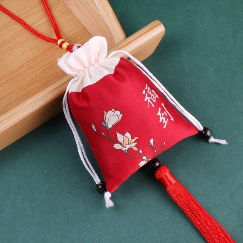 ❤️ Túi gấm thêu hoa treo xe ô tô, decor