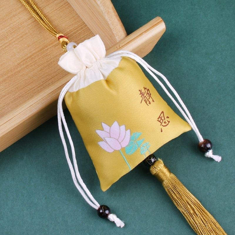 ❤️ Túi gấm thêu hoa treo xe ô tô, decor