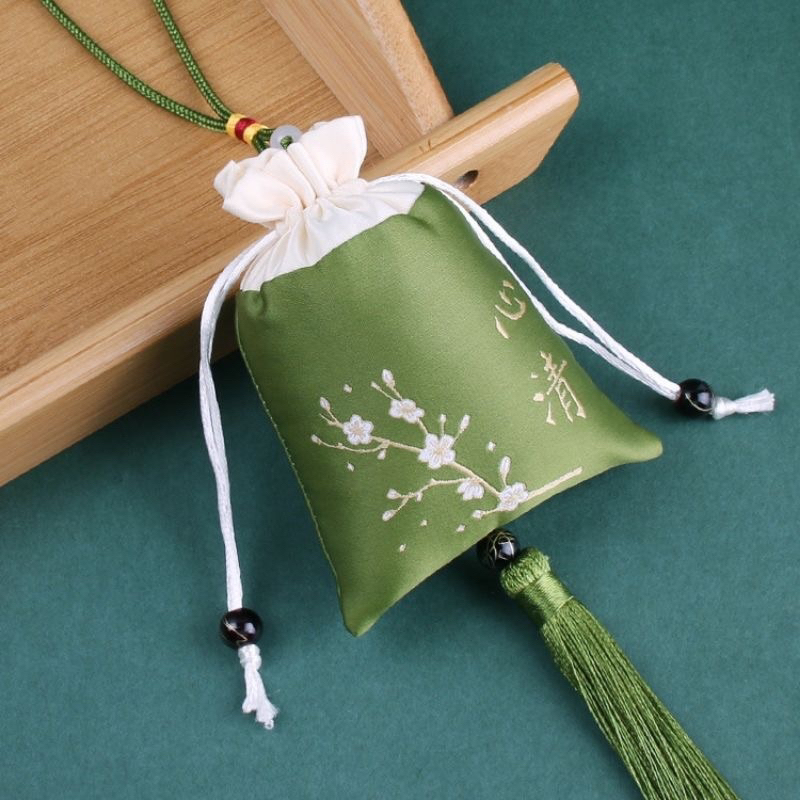 ❤️ Túi gấm thêu hoa treo xe ô tô, decor