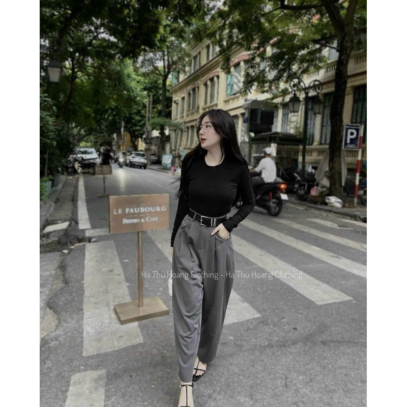 Quần Baggy Dáng Bom. Tây Công Sở Trẻ Trung Sang Trọng