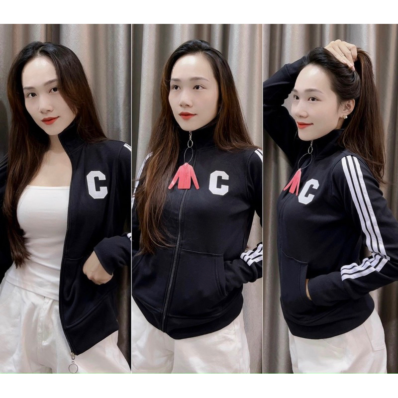 ÁO KHOÁC NỮ GÂN THÊU C 6 TÚI KHÔNG NÓN 40-56KG