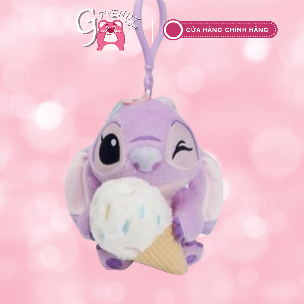 Móc Khoá Disney Stick Tím Ôm Kem