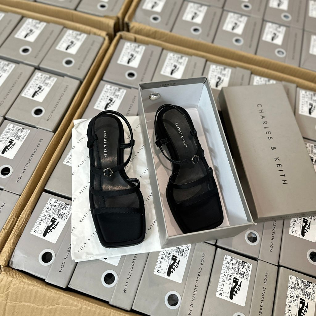 Sandal nữ, dép sandal nữ quai mảnh gót vuông cao 5cm hàng xuất Full box giấy gói nến cao cấp - SD62