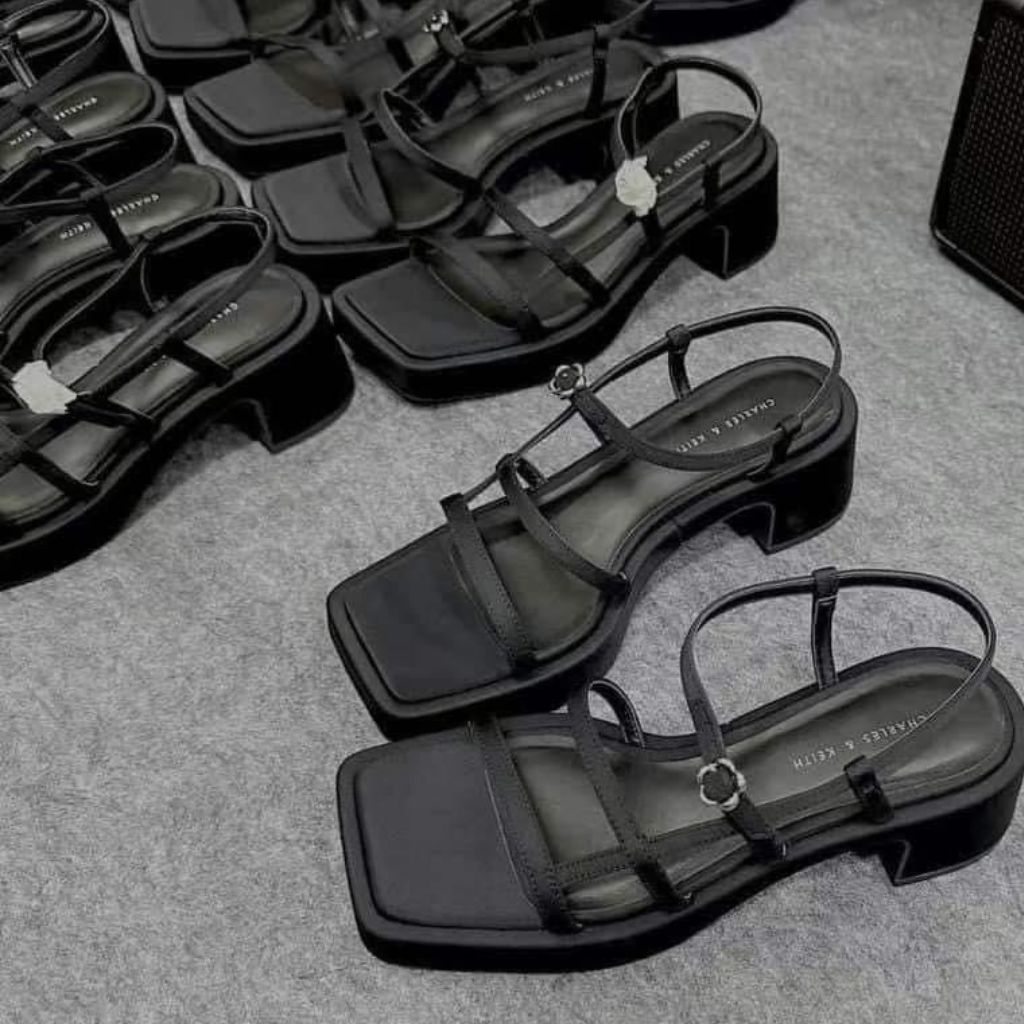 Sandal nữ, dép sandal nữ quai mảnh gót vuông cao 5cm hàng xuất Full box giấy gói nến cao cấp - SD62