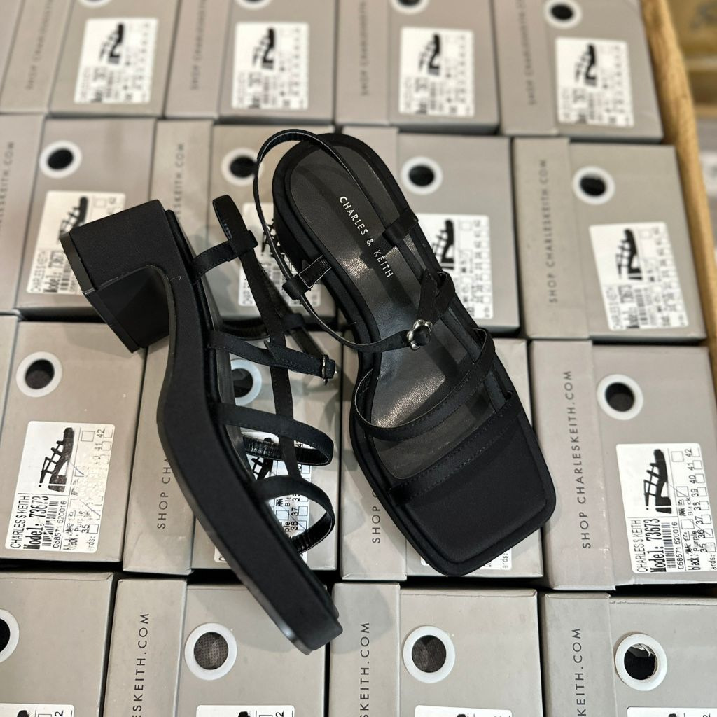 Sandal nữ, dép sandal nữ quai mảnh gót vuông cao 5cm hàng xuất Full box giấy gói nến cao cấp - SD62