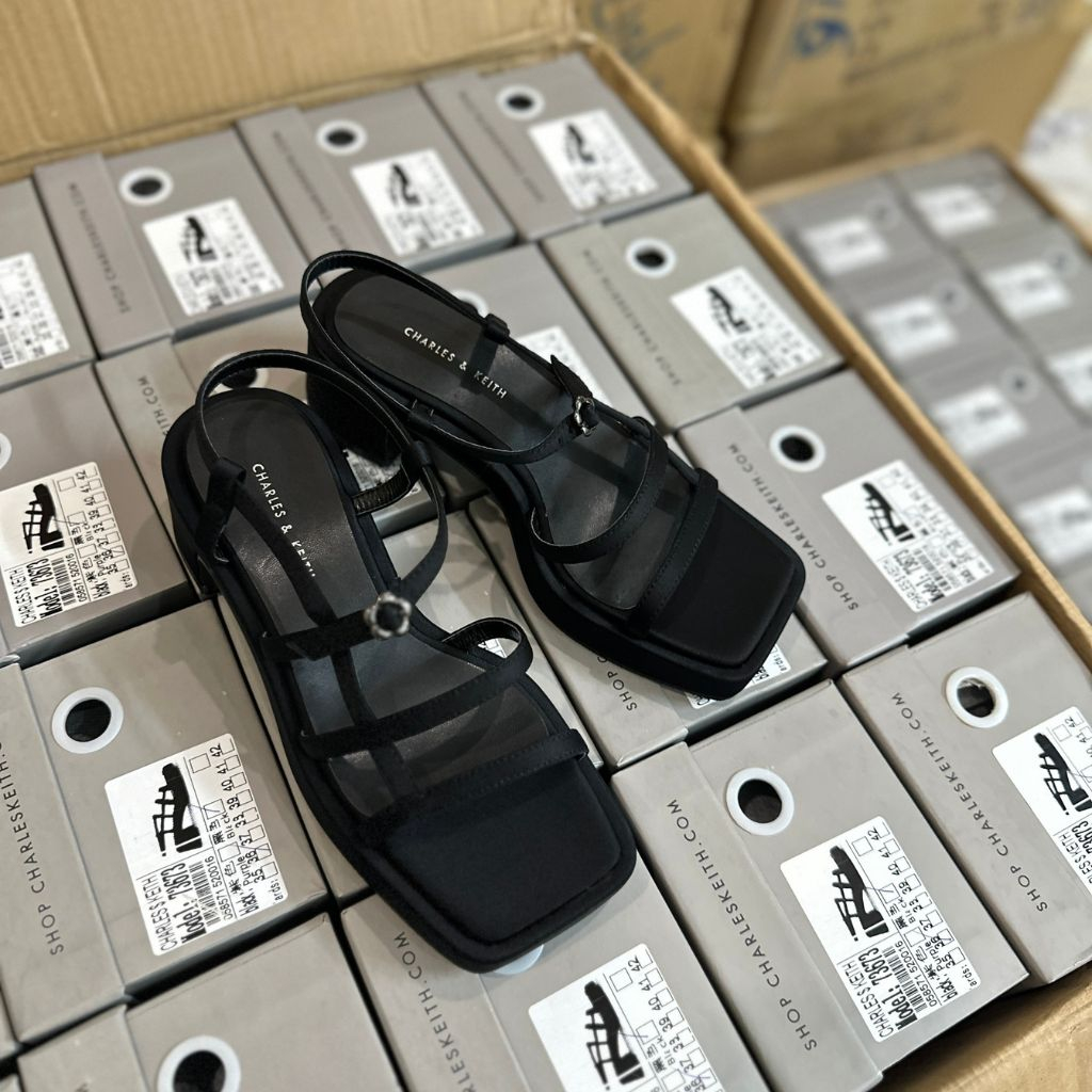 Sandal nữ, dép sandal nữ quai mảnh gót vuông cao 5cm hàng xuất Full box giấy gói nến cao cấp - SD62