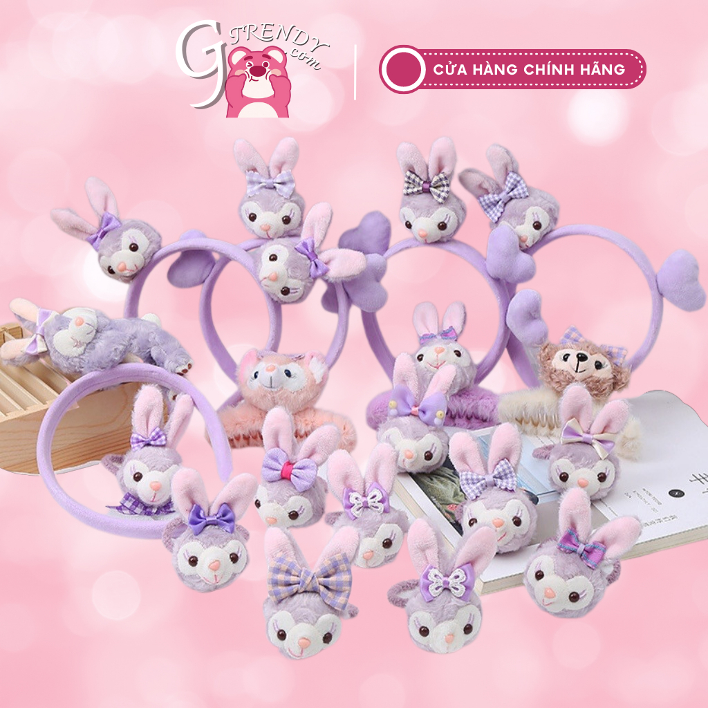 Băng đô cài tóc thỏ tím Disney Stellalou (Ảnh thật)