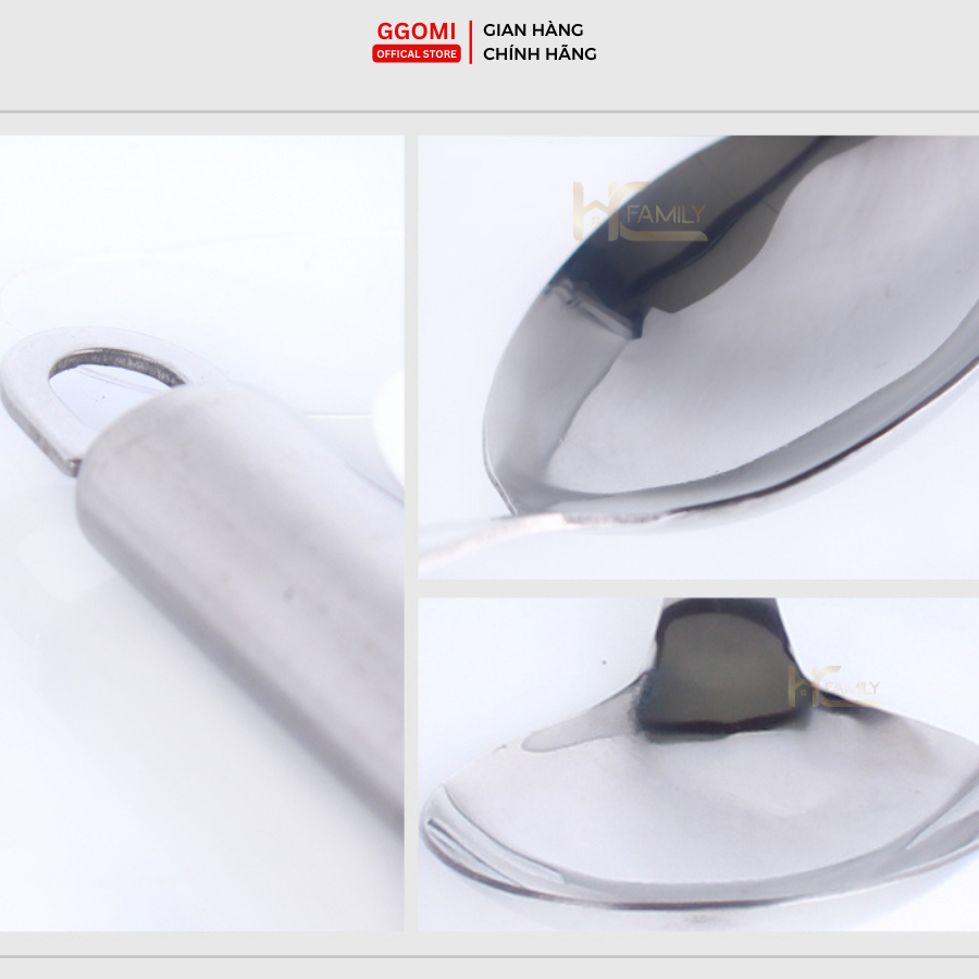 Thìa xào nhà bếp Hàn Quốc Ggomi GG490 bằng thép không gỉ cao cấp