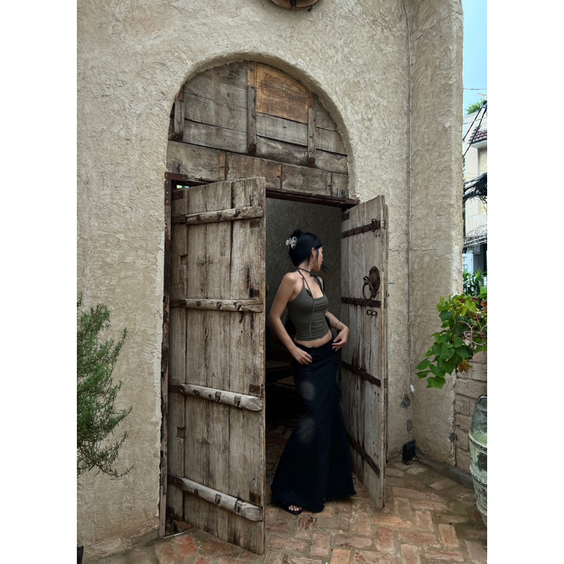 Áo Yếm cột dây viền ren ngực XANTHE TOP - THESTAN