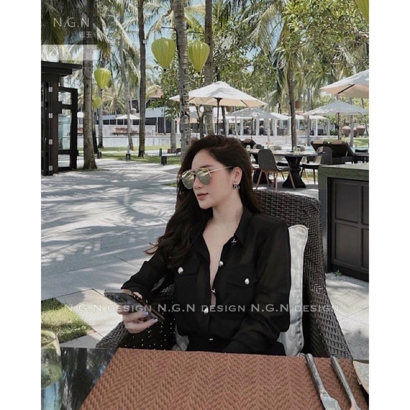 Áo Sơmi Khuy Đồng Kim Anh Bùi Hot Hit