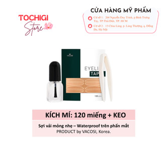 Dán kích mí lưới dùng keo vacosi invisible fiber tape vm16 - hộp 120 miếng + nhíp chuyên dụng