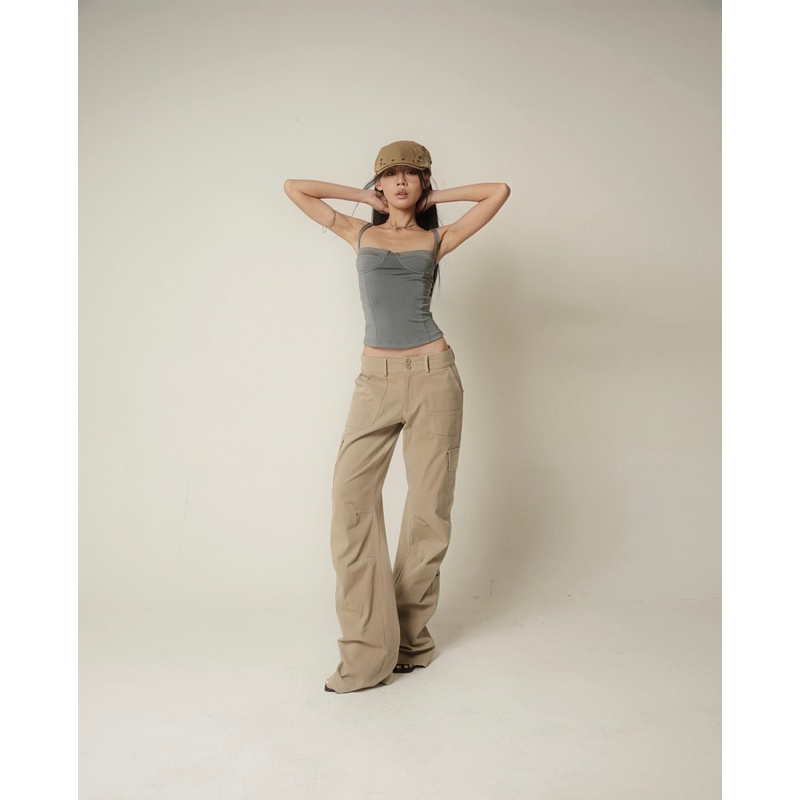 Quần kai ống suông túi hộp JANNIS CARGO PANTS - THESTAN