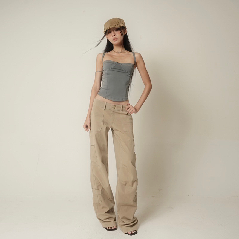 Quần kai ống suông túi hộp JANNIS CARGO PANTS - THESTAN