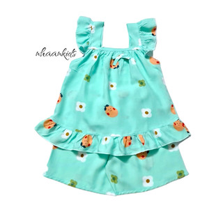 [ Bé Gái Size 12: 22-23kg] ĐỒ BỘ HAI DÂY BÉ GÁI TOLE/ LANH 2 DA LOẠI 1 THOÁNG MÁT HỌA TIẾT DỄ THƯƠNG - NHÀ AN KIDS