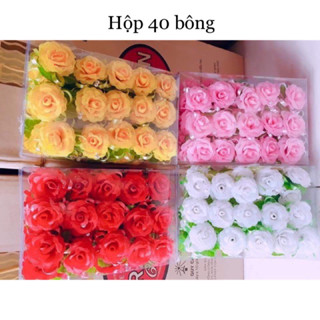 Hoa cài áo đám cưới họ hàng, hoa cài hội nghị, event loại cài ghim giá rẻ 40bông/hộp