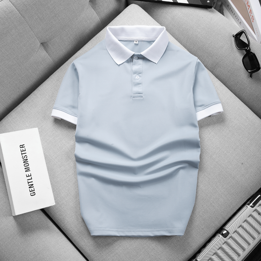 Áo thun polo nam tay ngắn TripleN chất liệu vải cá sấu co giãn thoáng mát, thiết kế thời trang