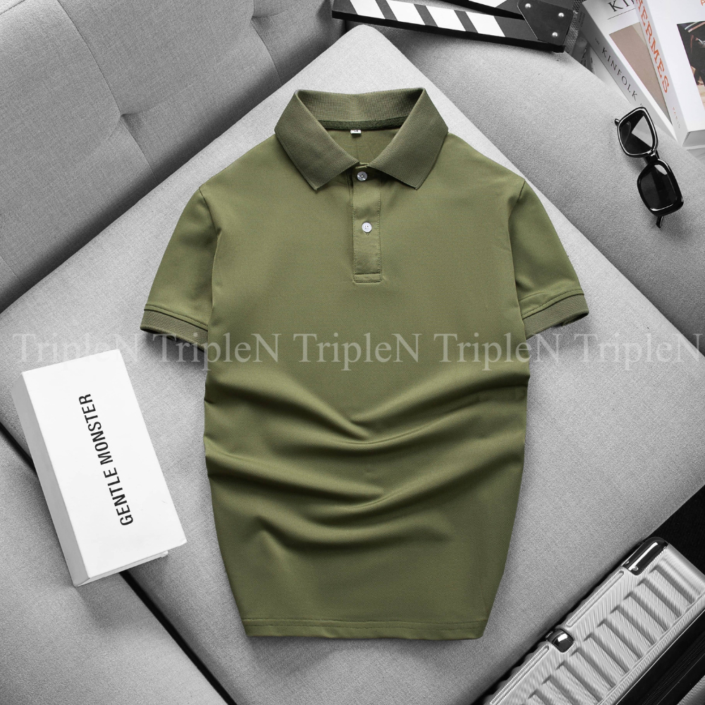 Áo polo nam trơn basic TripleN chất vải cá sấu thoáng mát, dễ phối đồ