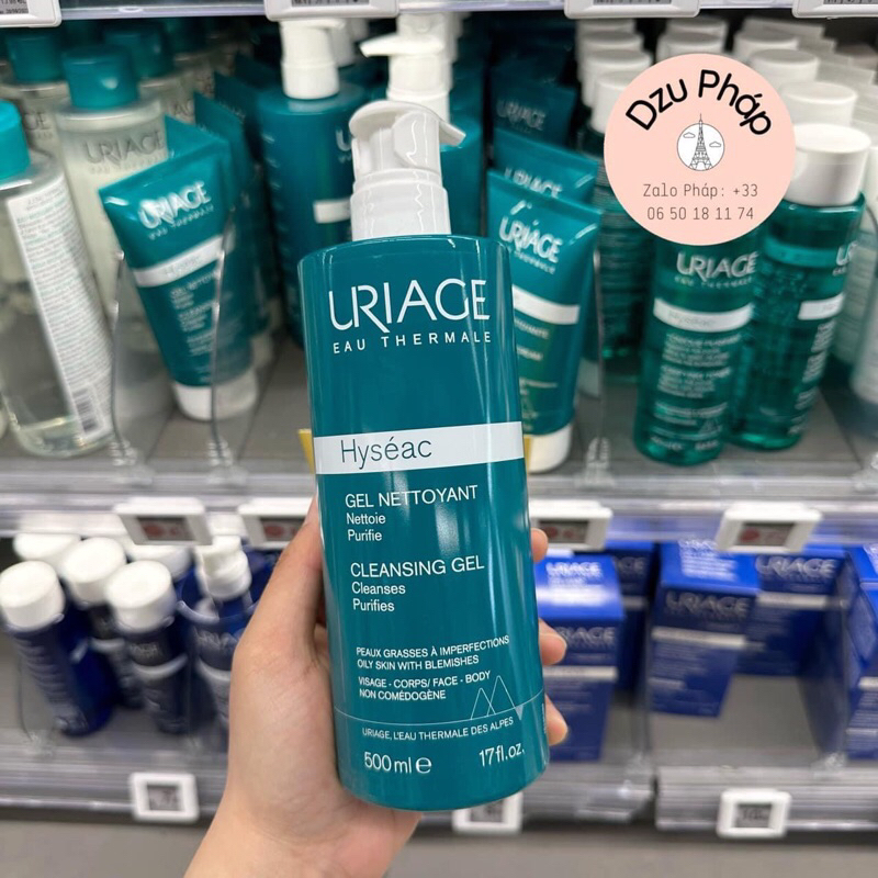 Sữa rửa mặt Uriage hyseac 500ml da dầu mụn