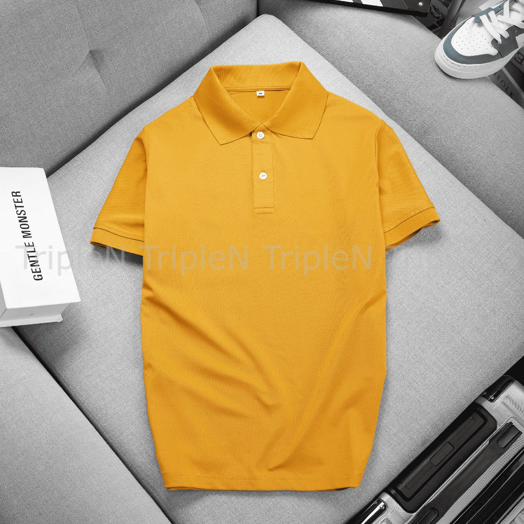 Áo polo nam trơn basic TripleN chất vải cá sấu thoáng mát, dễ phối đồ