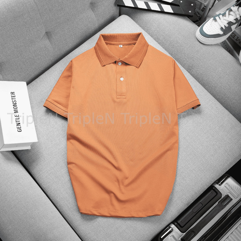 Áo polo nam trơn basic TripleN chất vải cá sấu thoáng mát, dễ phối đồ