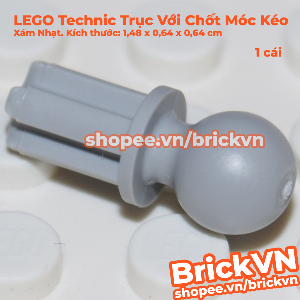 LEGO Technic Trục Với Chốt Móc Kéo, Xám Nhạt ID 4211375 2736