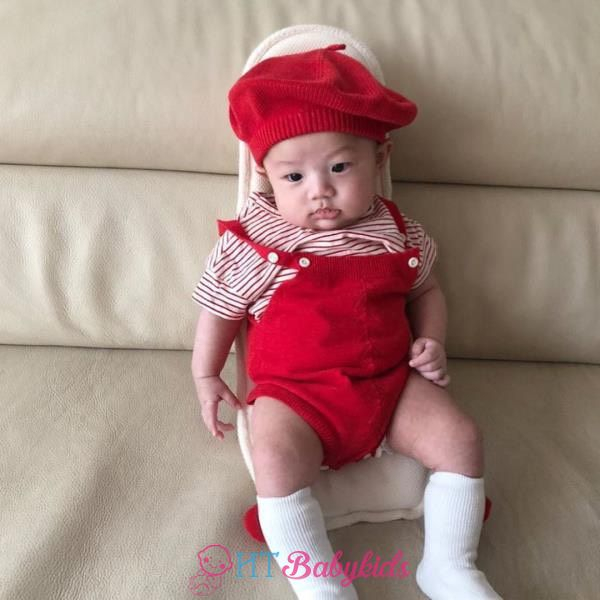 Mũ Nồi Dệt Kim Len Nơ Đáng Yêu Cho Bé Trai Bé Gái