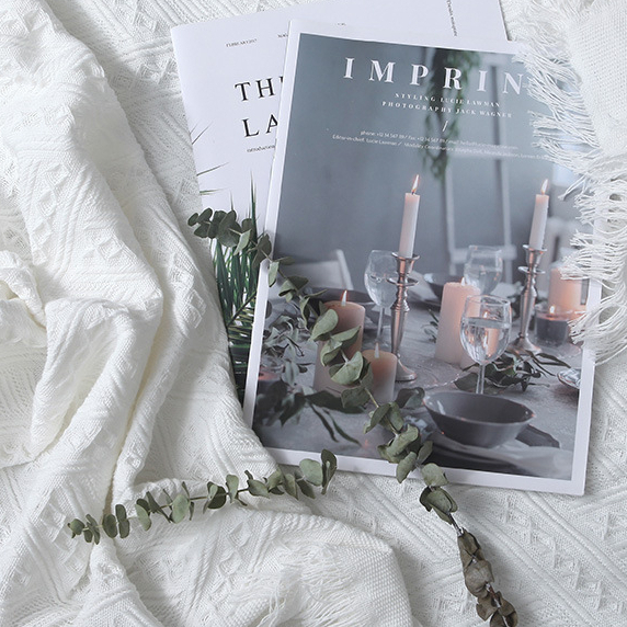 Khăn trải bàn vải cotton dệt dày dặn sang trọng, Thảm tủ đàn piano, bàn ghế sofa trang trí