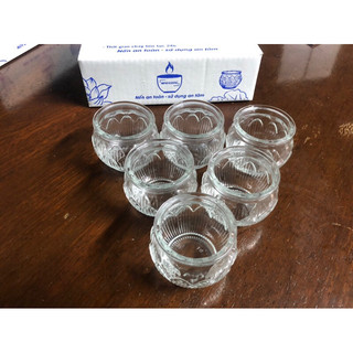 Hộp 6 ly (cốc) làm nến hoa sen 100ml, 80ml (cốc ko có nến)