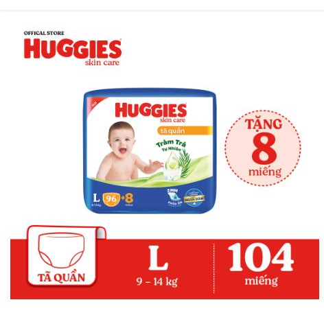 Tả Quần HUGGIES SKINCARE M74/ L68/ XL60/ XXL54
