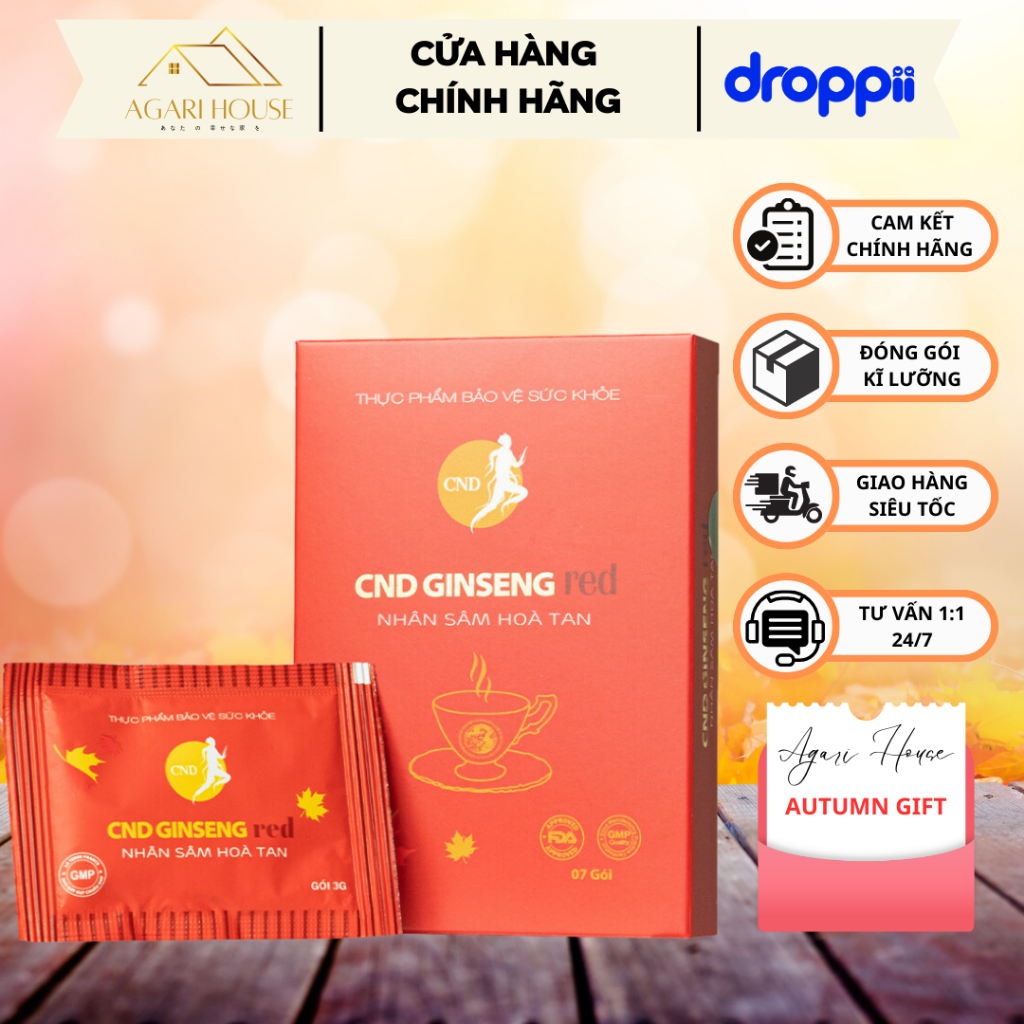 Nhân sâm hòa tan CND GINSENG Red giúp bồi bổ cơ thể và nâng cao sức khỏe hộp 7 gói/ 30 gói