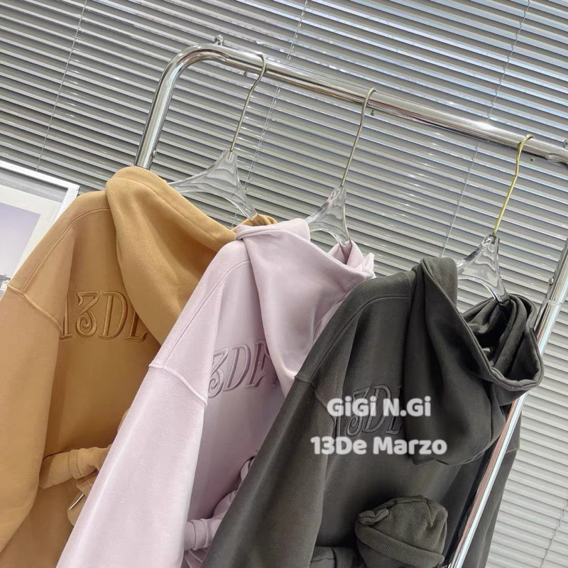 Áo Hoodie gấu cùng màu 13DE MARZO