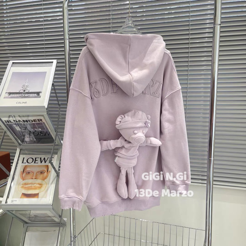 Áo Hoodie gấu cùng màu 13DE MARZO