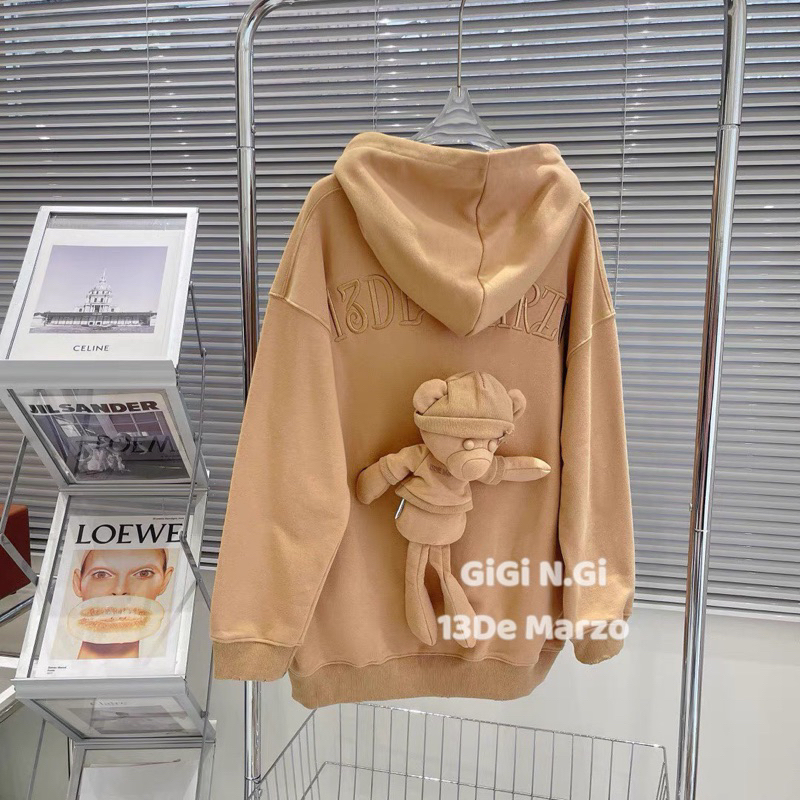 Áo Hoodie gấu cùng màu 13DE MARZO