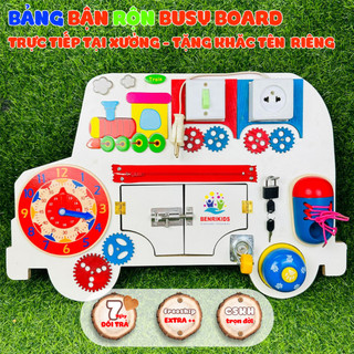 Đồ Chơi Trẻ Em,Bảng Bận Rộn Busy Board Hình Xe Bus Giúp Bé Luyện Kỹ Năng Toàn Diện