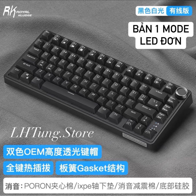 BÀN PHÍM CƠ R75 FULL PHÍM 3 MODE/ 1 MODE LAYOUT 75%~BÀN PHÍM CƠ KHÔNG DÂY