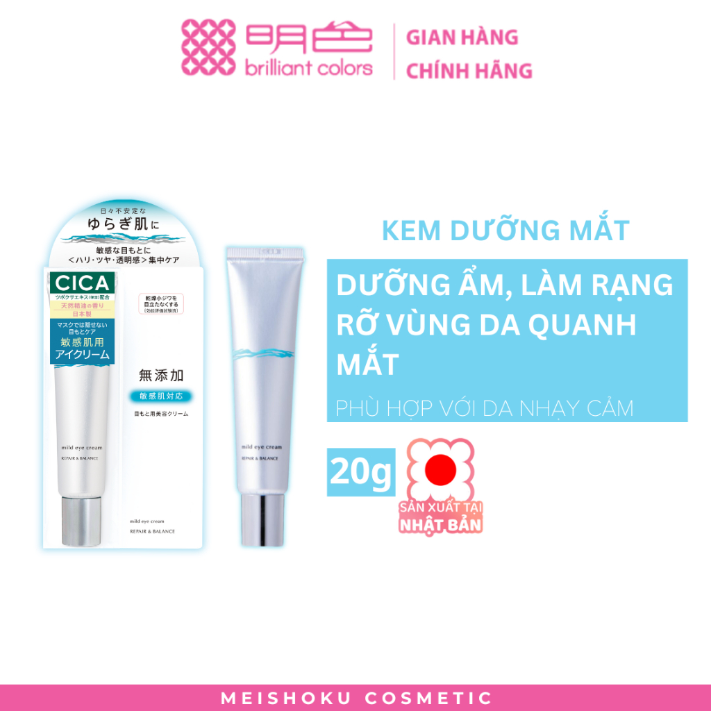 Kem Mắt Chăm Sóc Da Nhạy Cảm Meishoku Repair & Balance Mild Eye Cream 20g