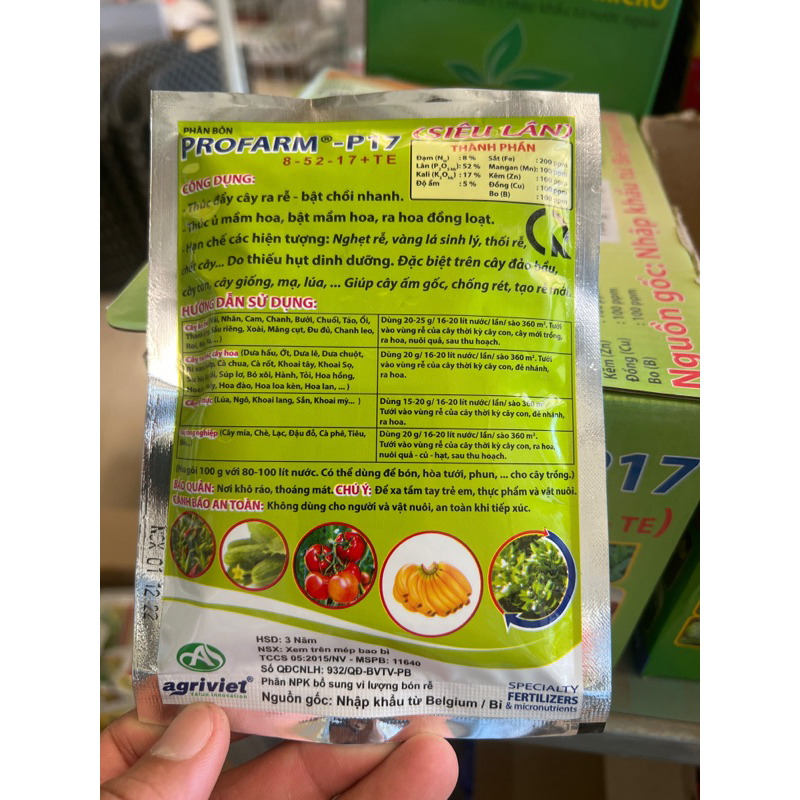 Phân bón lá agriviet P17  100g nhú đọt ra rễ