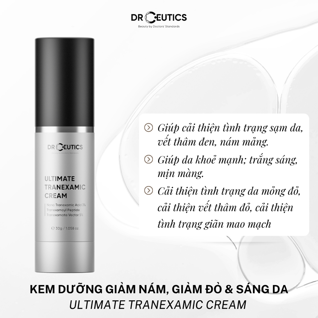 DRCEUTICS Kem Dưỡng Giảm Nám, Giảm Đỏ Và Làm Sáng Da Ultimate Tranexamic Cream