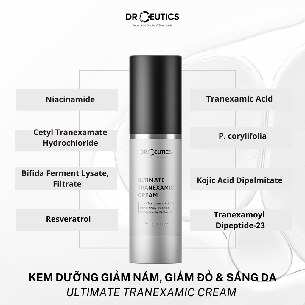 DRCEUTICS Kem Dưỡng Giảm Nám, Giảm Đỏ Và Làm Sáng Da Ultimate Tranexamic Cream