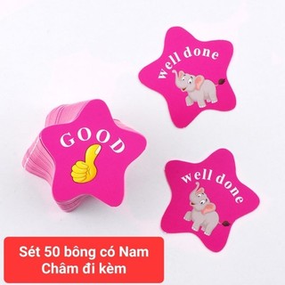 Sét 50 Sao Giấy Khen Thưởng Có Nam Châm_Giáo cụ đồ dùng dạy học