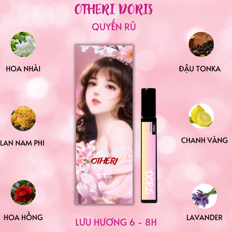 Tinh Dầu Nước Hoa Nữ OTHERI DORIS Hương Thơm Quyến Rũ Thơm Lâu 10ml
