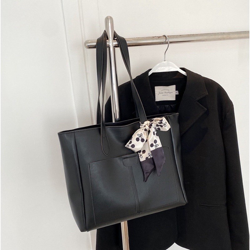 Túi xách nữ tote công sở da đựng sách vở quần áo laptop tặng kèm khăn