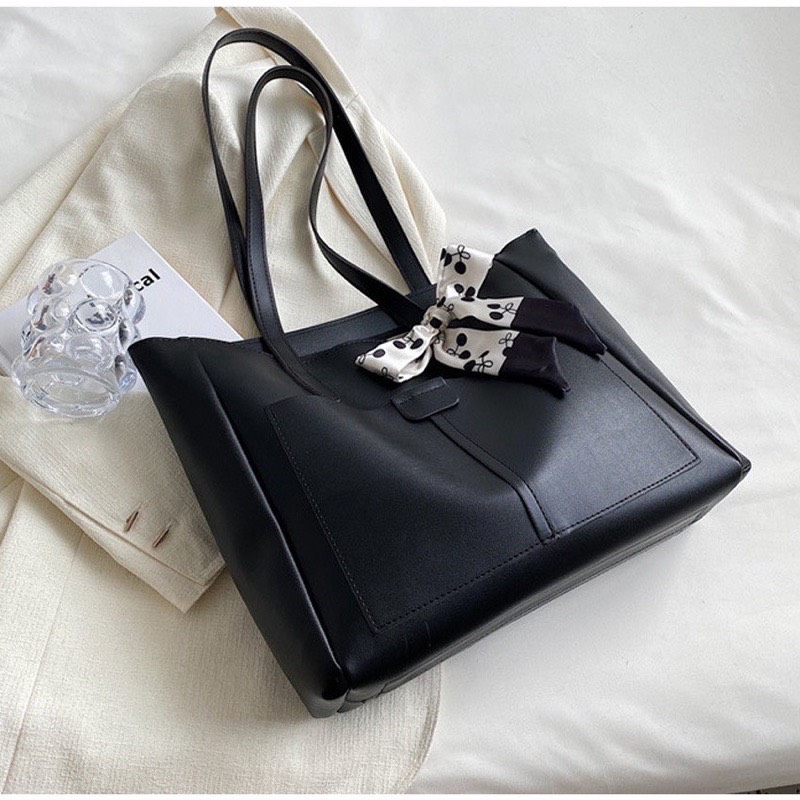 Túi xách nữ tote công sở da đựng sách vở quần áo laptop tặng kèm khăn