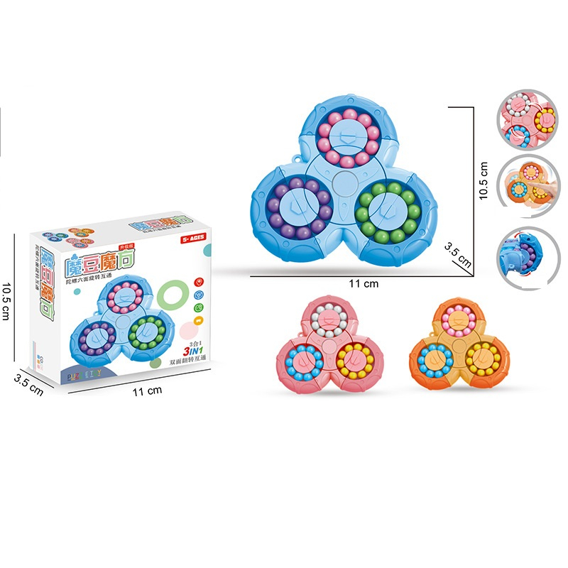 Rubik hạt đậu ma thuật 10 mặt, 6 mặt, 4 mặt, đồ chơi rubik kiểu mới giúp bé kiên trì, thông mình hơn